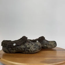 New Big Kids Boys Crocs Mammoth Cub Dip Camo Lined Casual Comfort Clogs Size 3 Y