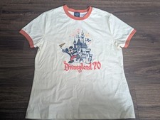 Mickey Mouse Ringer T-Shirt for Women   Disneyland 70th Anniversary Size M
