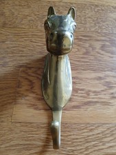 Mosiężny haczyk na głowę konia 6" Vintage Płaszcz Wieszak na ubrania Uchwyt ścienny z patyną