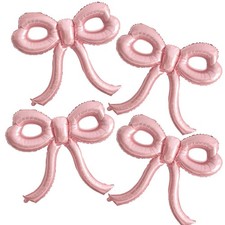 4 Pcs Pink Bow Balloons Bow Party Decorations for Girl Women Pink Bow Birthday