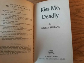 Kiss Me Deadly by Mickey Spillane 1953