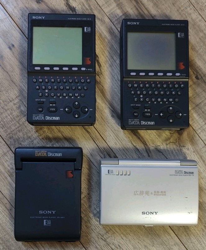 ⭐ Vintage SONY multi-media DATA Discman LOT DD-10EX DD-8 DD-75 Untested ⭐