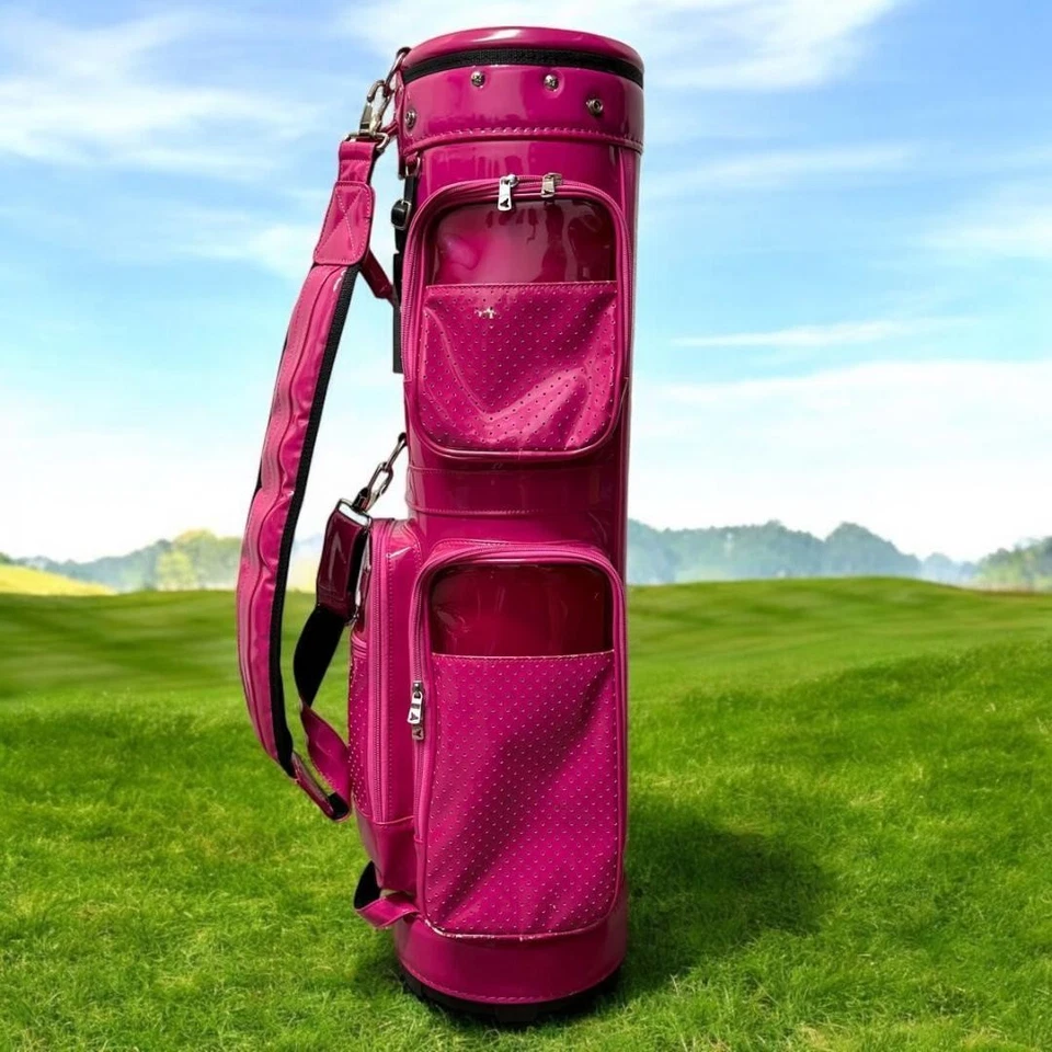 Carrito de golf Honma rosa esqueleto esmalte damas bolsa de transporte raro Japón usado Foto 2 de 4