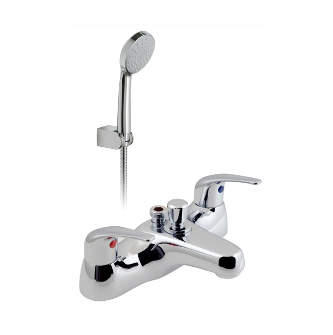 Vado AX-MAT-130+K-FR8-CP Matrix Deck Mounted Bath/Shower Mixer + Shower Kit FR8