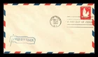 US COVER FIPEX AIR MAIL 6C POSTAL STATIONERY FIRST DAY ISSUE