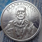 1 oz. FRANKENSTEIN #2 Vintage Horror Series BU rounds .999 fine silver