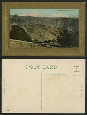 India Old Embossed Colour Postcard Mountains Snows from Kailana Chakrata