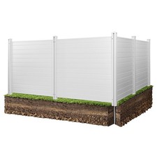 4 Panels Outdoor Privacy Screen, 50 x 50 in Air Conditioner Fence with 27.6 in G
