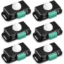 6 Pack 12V 24V PIR Sensor LED Motion Sensor Motion Detector Light Switch Body In
