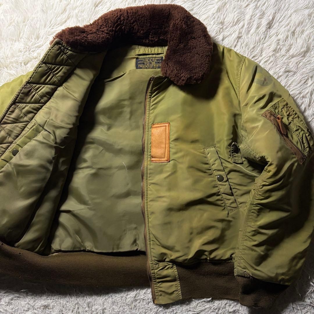 BUZZ RICKSONS Nylon Flight Jacket B15B Khaki Mili… - image 21