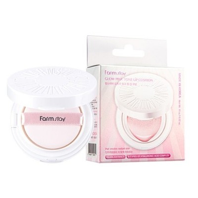 FARMSTAY Glow Tone Up Cushion 15g #Glow Pink Whitening Koreanische Kosmetik K...