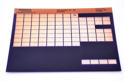 #ad OEM Honda VF500C 1986 January #x27;84 #x27;85 V30 Magna Parts Catalog Microfiche $8.99