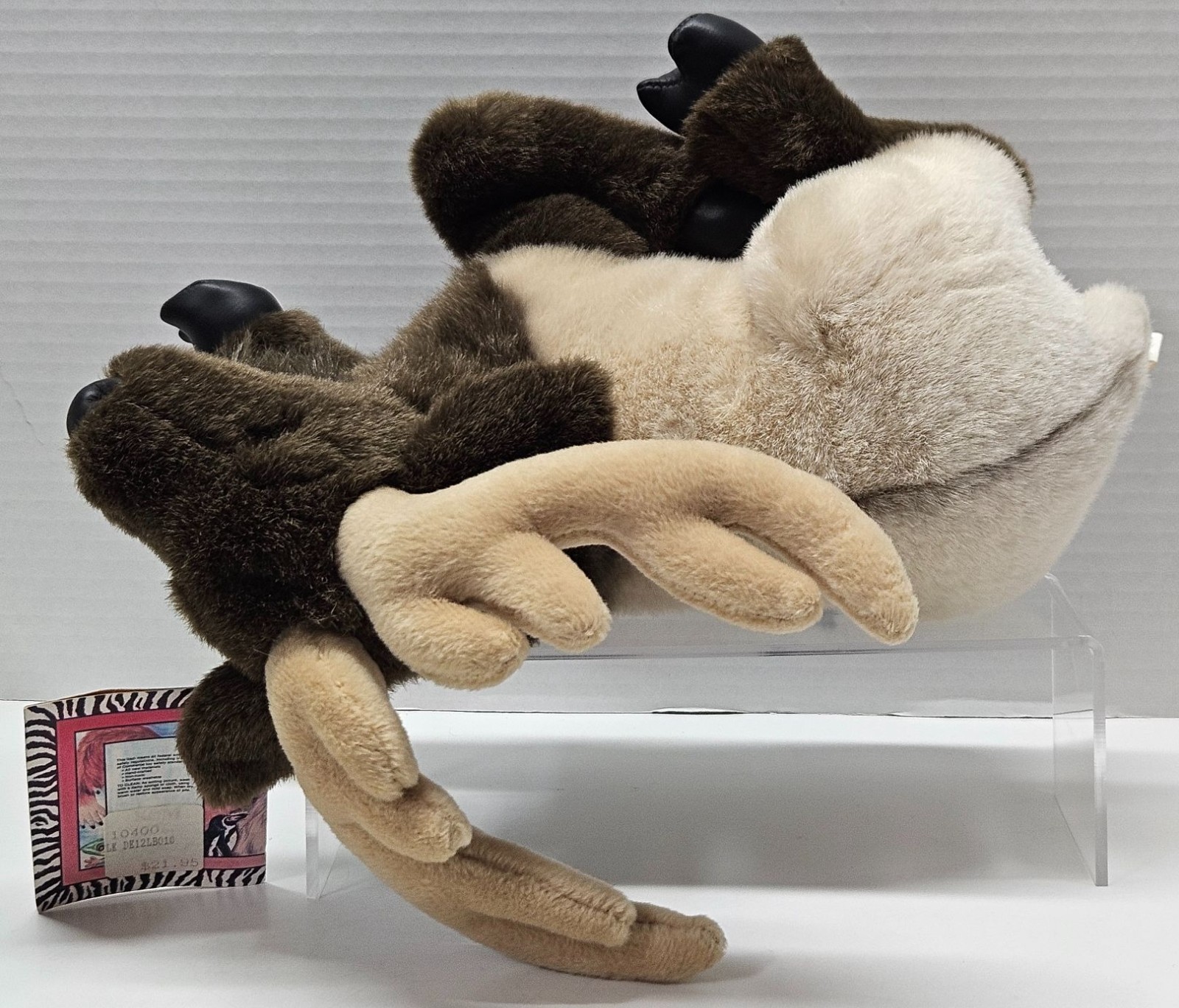 Vintage 1994 K&M International Roosevelt Elk Plush 11" Wildlife Toy w/ Tags