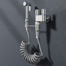 Ducha higiénica para baño inodoro bidé cabezal de ducha doble salida ángulo juego