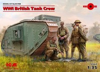 Icm 35708 - 1:35 Wwi British Tank Crew (4 Figures) - Neu