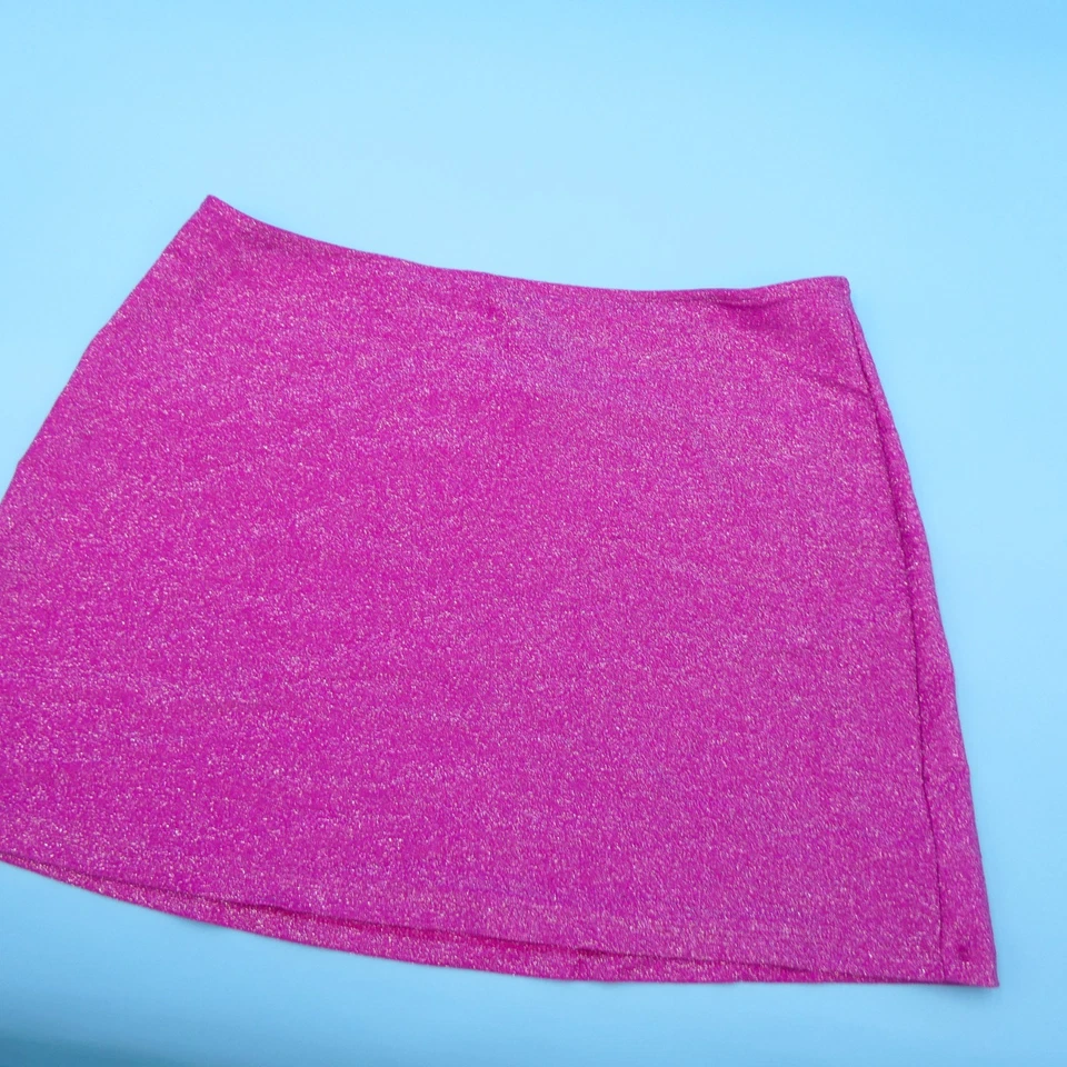 Minifalda grande rosa magenta para nadar Victorias Secret traje de baño brillante VS Foto 3 de 4