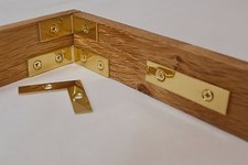Box/Cabinet Corner Braces / Plate Polished Solid Brass - Prokraft "k" Range