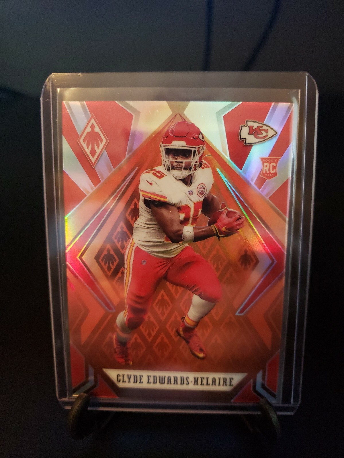 Clyde Edwards-Helaire 2020 Phoenix Orange Prizm Rookie #'d 60/99. Chiefs RC