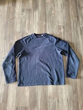 Eddie Bauer Sweatshirt Mens Large Blue Crewneck Fleece Casual Outdoor Solid