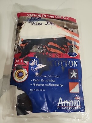 Annin Flagmakers Polycotton U.S. Banner 2.5 ft.x4 ft. Made in the U.S.A.