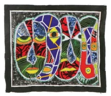 KAYODE BURAIMOH “Faces” Mixed Media Art 2023 * Nigerian * African American