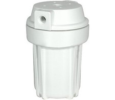 Hydronix 5" White Housing w/ White Flat Cap, RO  Filtration Systems, 1/2" Ports