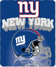 Nfl Teams Singular Design Large Soft Fleece Throw Blanket 50 x 60 Blue New York