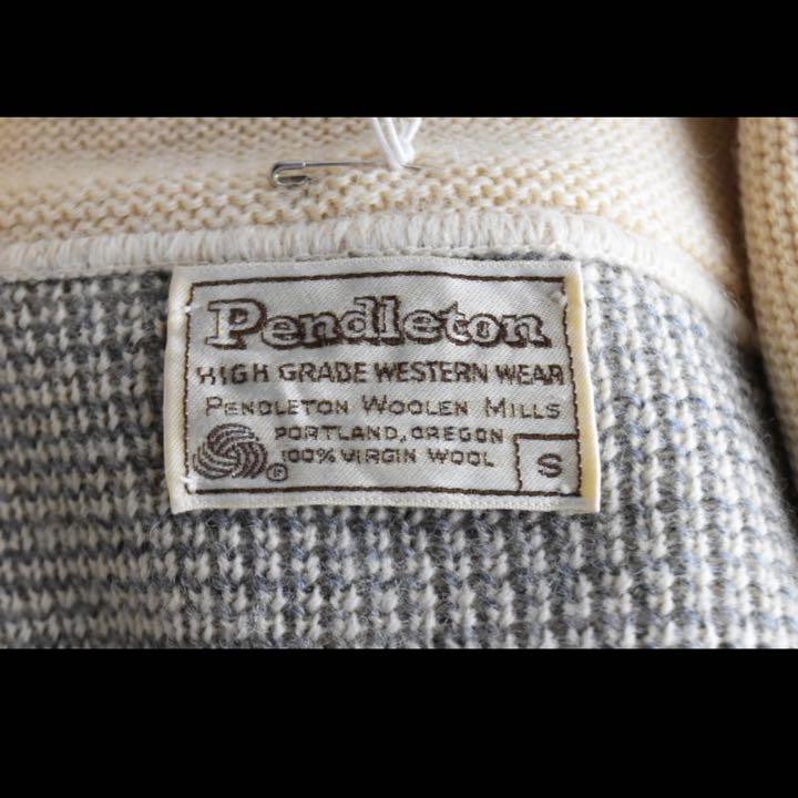 PENDLETON Vintage Native Pattern Shawl Collar Car… - image 3