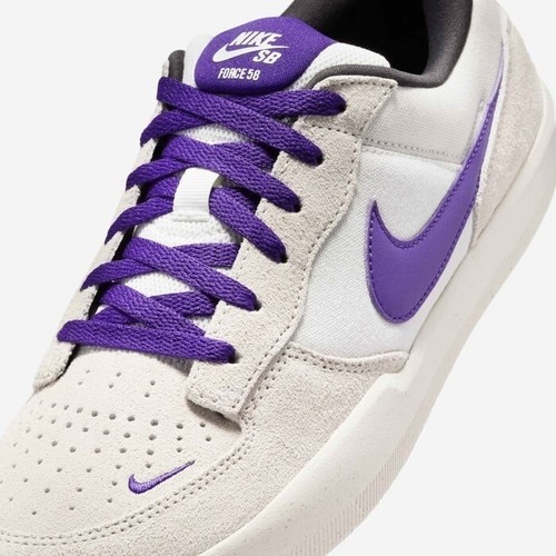Brand New Mens Nike SB Force 58 Phantom/Court Purple - Picture 3 of 5