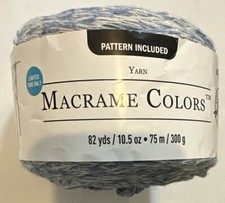 1 Macram  COLORS in CORNFLOWER BLUE MARL by Loops Threads 82yds/75m 10.5oz/300g