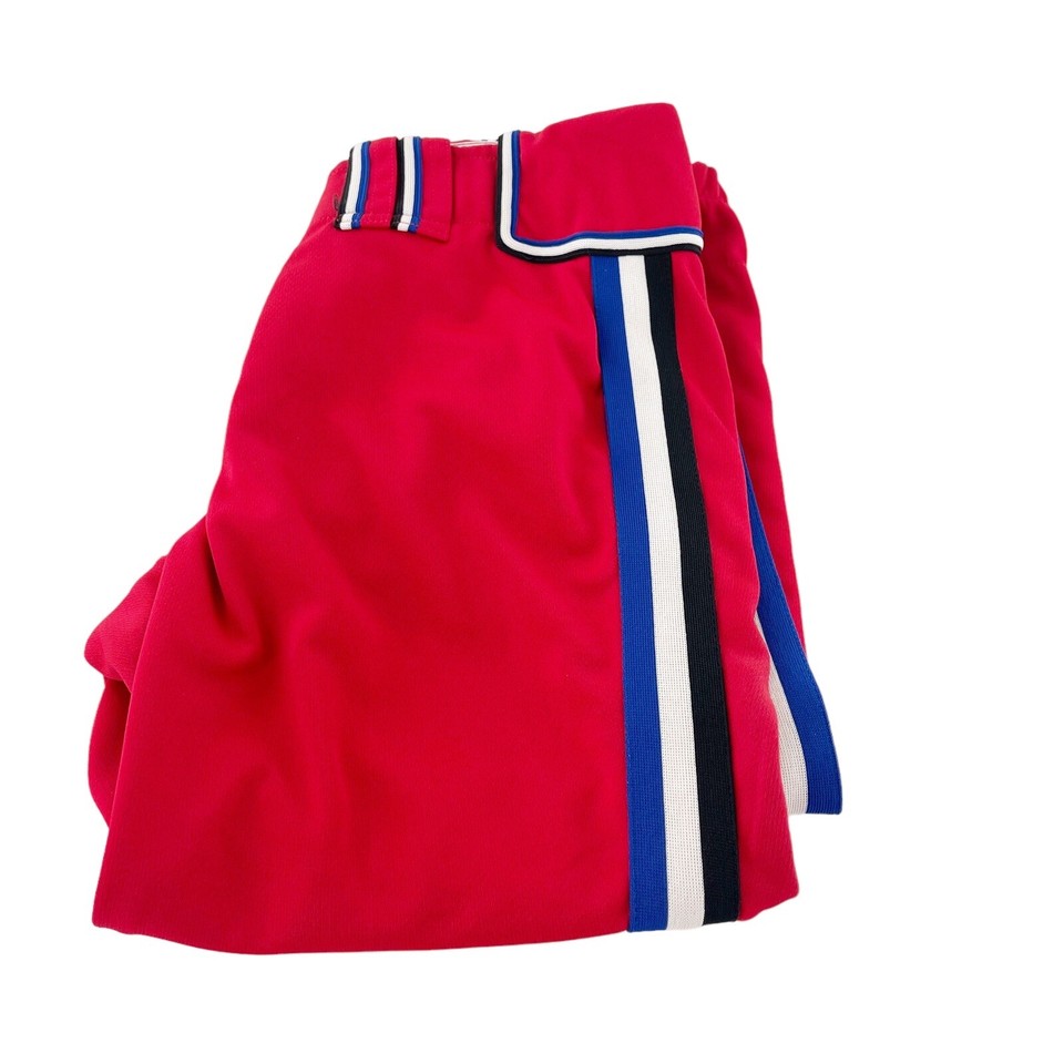 Boombah Youth Baseball Pants red piping 30 knicker blue white athletic
