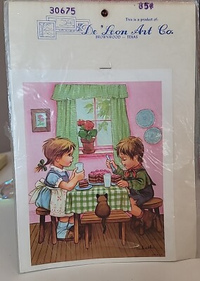 2 Vintage De'Leon Art Co. Brownwood Texas Prints #30678 And # 30675 7''x8'' 1962