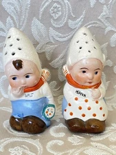 Vintage Holland Dutch Children Salt  pepper shakers Made In Japan