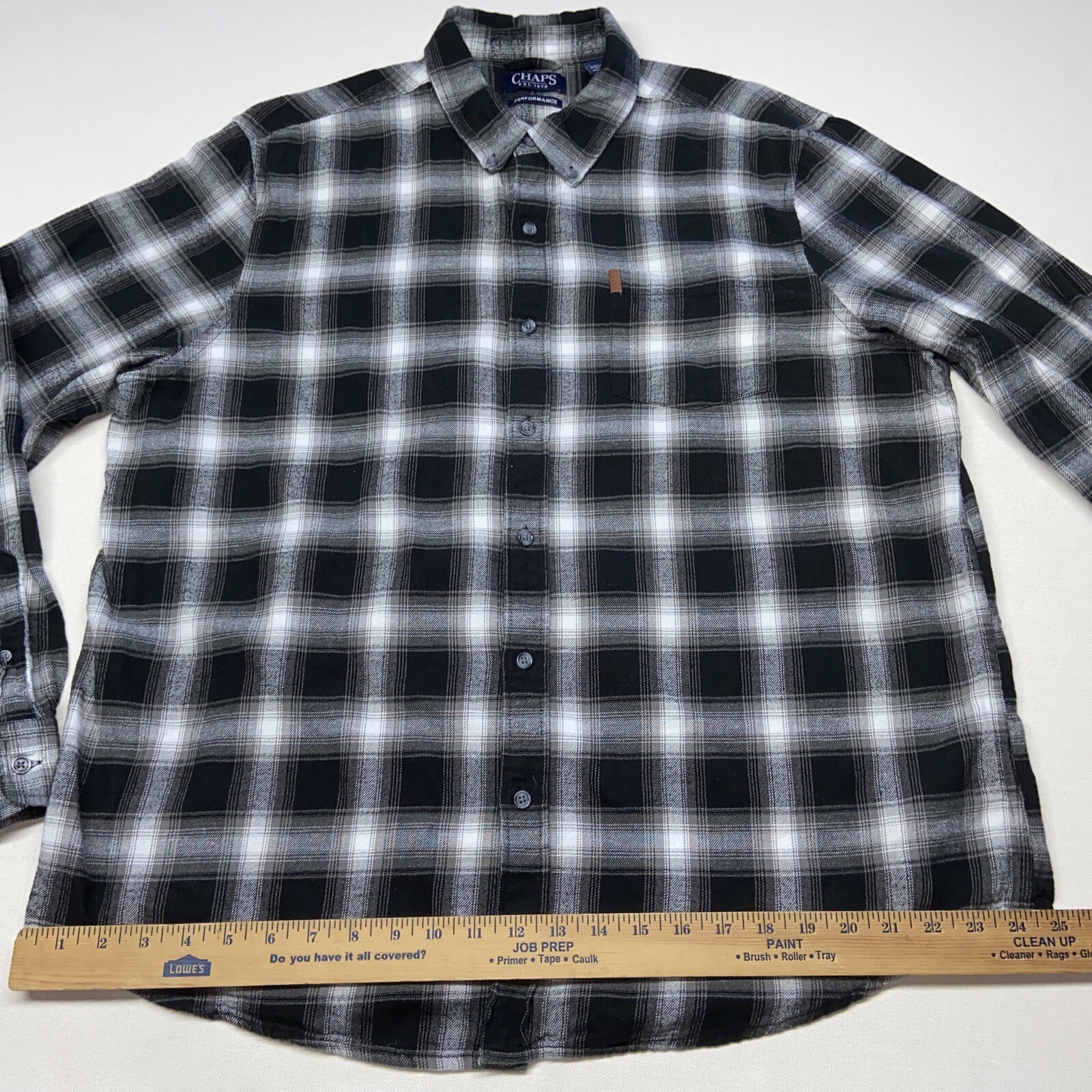 Chaps Performance Gray Long Sleeve Button Up Pock… - image 8