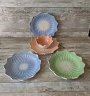 Vintage Anchor Hocking Fire King Lotus Leaf & Blossom 4 Plates 1 Bowl