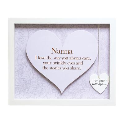 Geschenk für Nanna Wandbild Rahmen eigene Nachricht schreiben Liebe Wohndeko Geschenk
