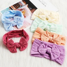 Sugarmelon Velvet Hair Bows - 12 Pack Baby Girl Headbands With Stretchy Nylon