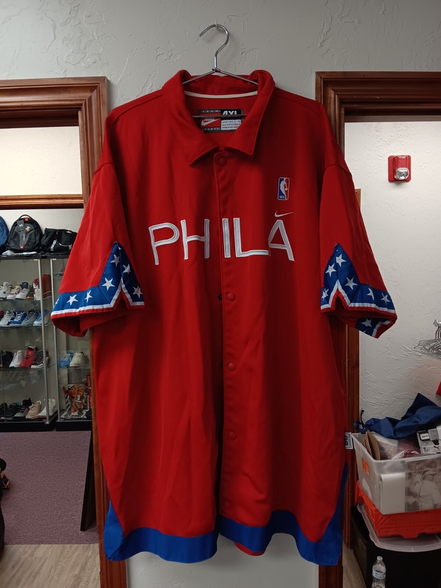 ナイキ　Nike Philadelphia 76ers ウォームアップジャケット Men's Philadelphia 76ers Nike Red/Royal 75th Anniversary