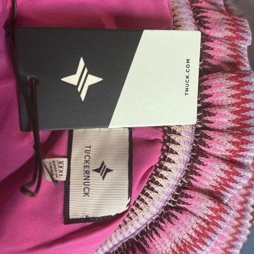 Tuckernuck NUOVO Mini Abito Rosa Chevron Maglia Righe Crawford Relaxed Fit XXXL - Foto 9 di 9
