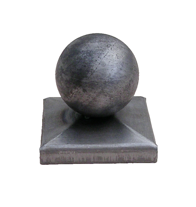 GATE POST/FENCE POST TOP / CAP 100 x 100mm  WITH A  60mm BALL