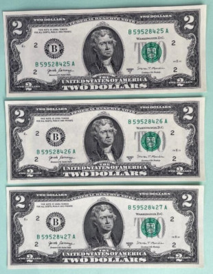 Uncirculated 2017 Two Dollar Bill $2 NY Note Sequential if more than 1 purchased