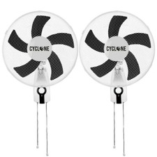 Cyclone 16” Wall Mount Fan - Twin Pack | Grow Room Air Circulation, Oscillating
