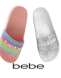 bebe sparkle slides
