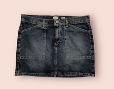 Calvin Klein Women's Denim Blue Jean Skirt Size 11 Vintage Y2K Classic