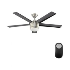 HDC SW1422BN Merwry 52 in. LED Indoor Brushed Nickel Ceiling Fan Light, Remote