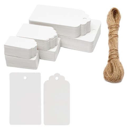 ECO KRAFT Paper Gift TAGS Card Label | 200 Mixed Pack | Free String | UK Seller - Picture 9 of 24