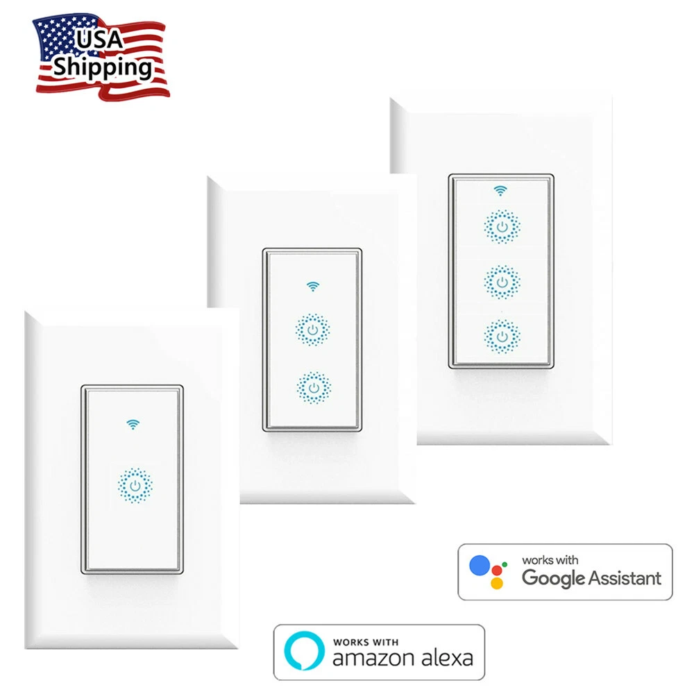 Nexete Smart Dual Light Switch,2 in 1 Single Pole Double Switch,Remote  Voice Control Smart Life App Work with Alexa Google Assistant,2.4GHz Wi-Fi  Neutral Wire Required,White(Dual Switch 2-Pack) - Yahoo Shopping