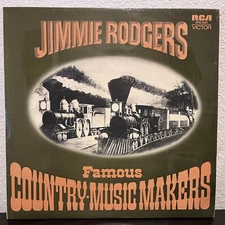 JIMMIE RODGERS Famous Country Music Makers (UK Press) 12" Vinyl Record 2xLP - EX