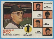 1973 Topps Charlie Fox #252 San Francisco Giants