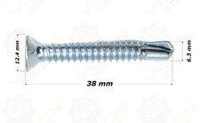 SELF DRILLING SCREWS COUNTERSUNK ZINC PLATED METAL FIXING WINDOWS ROOFING